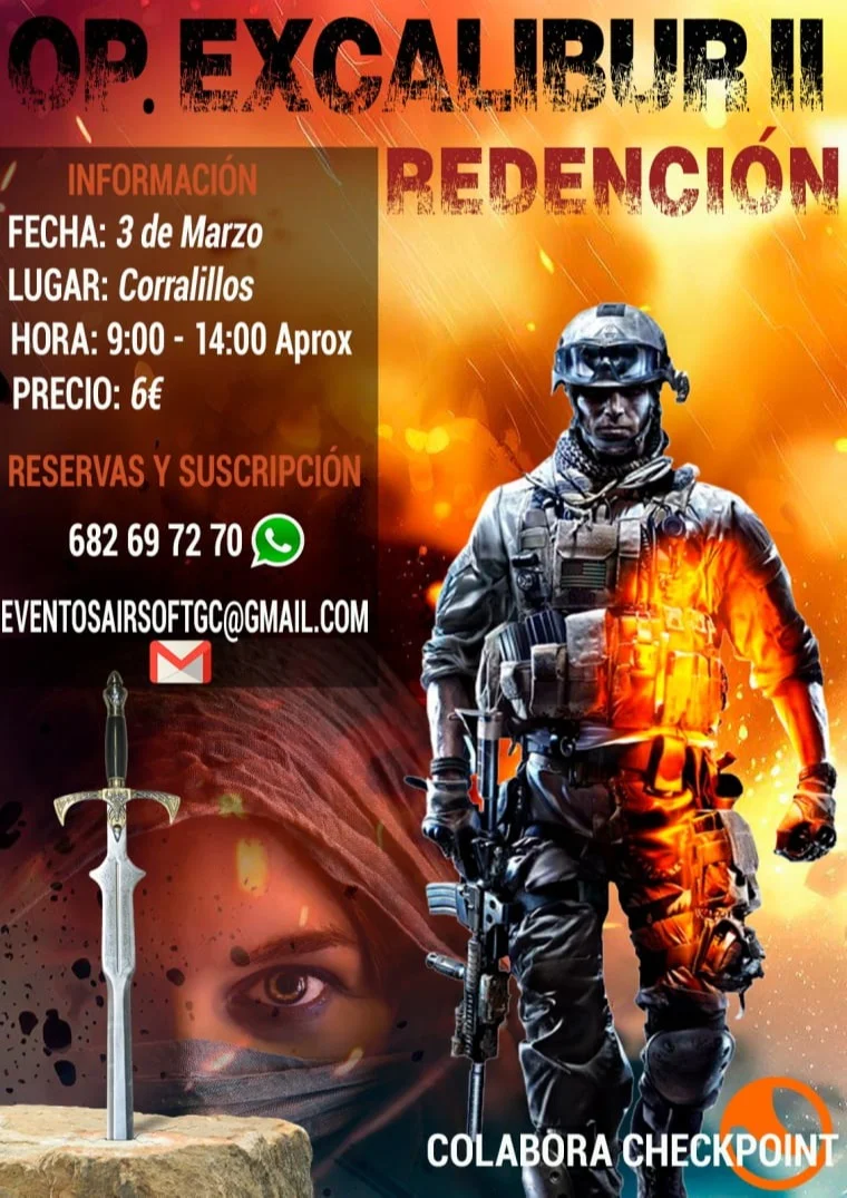 Cartel de OP EXCALIBUR II REDENCIÓN