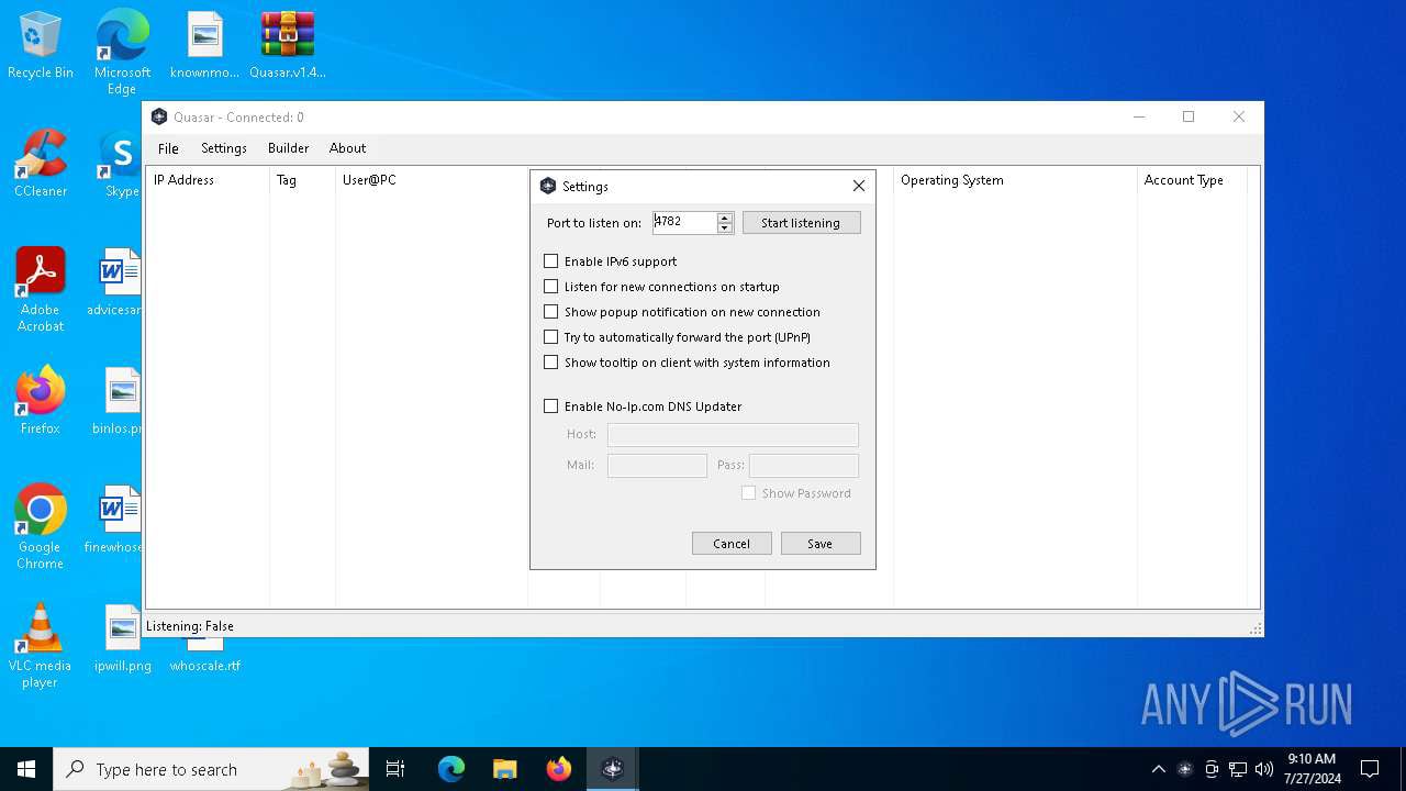 Vista de QUÁSAR V1.4.1